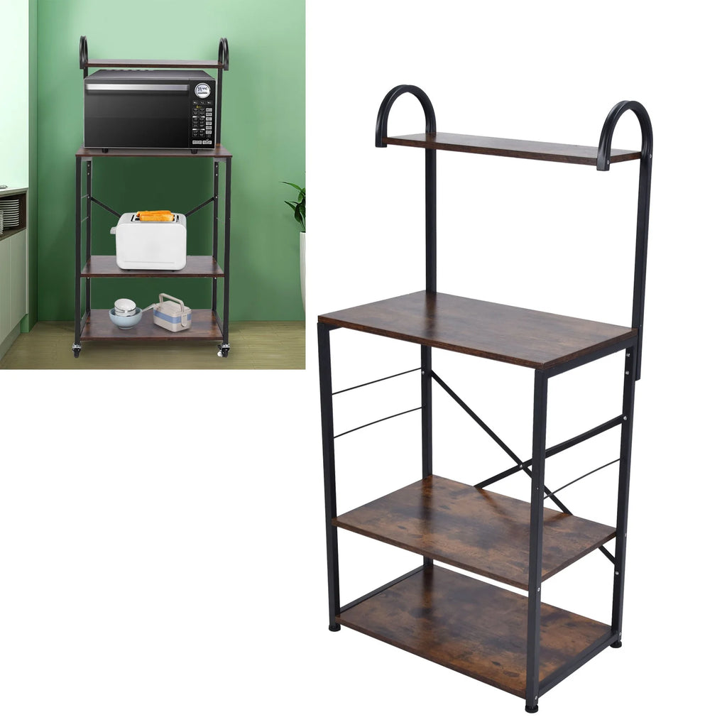 Microwave Storage Stand with Wheels Utility Shelf R623211