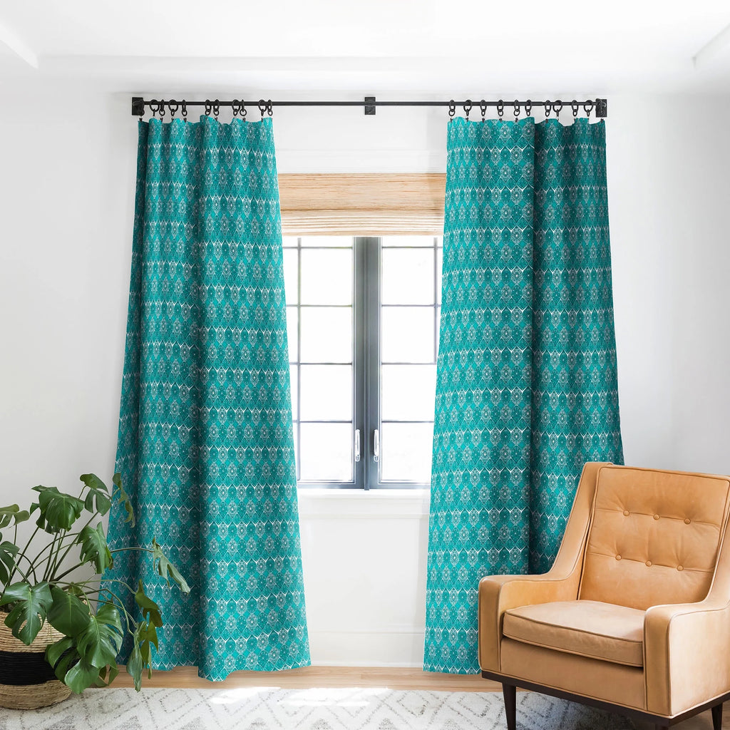 Turquoise Blackout Curtain Single Panel 50" x 96" S2347