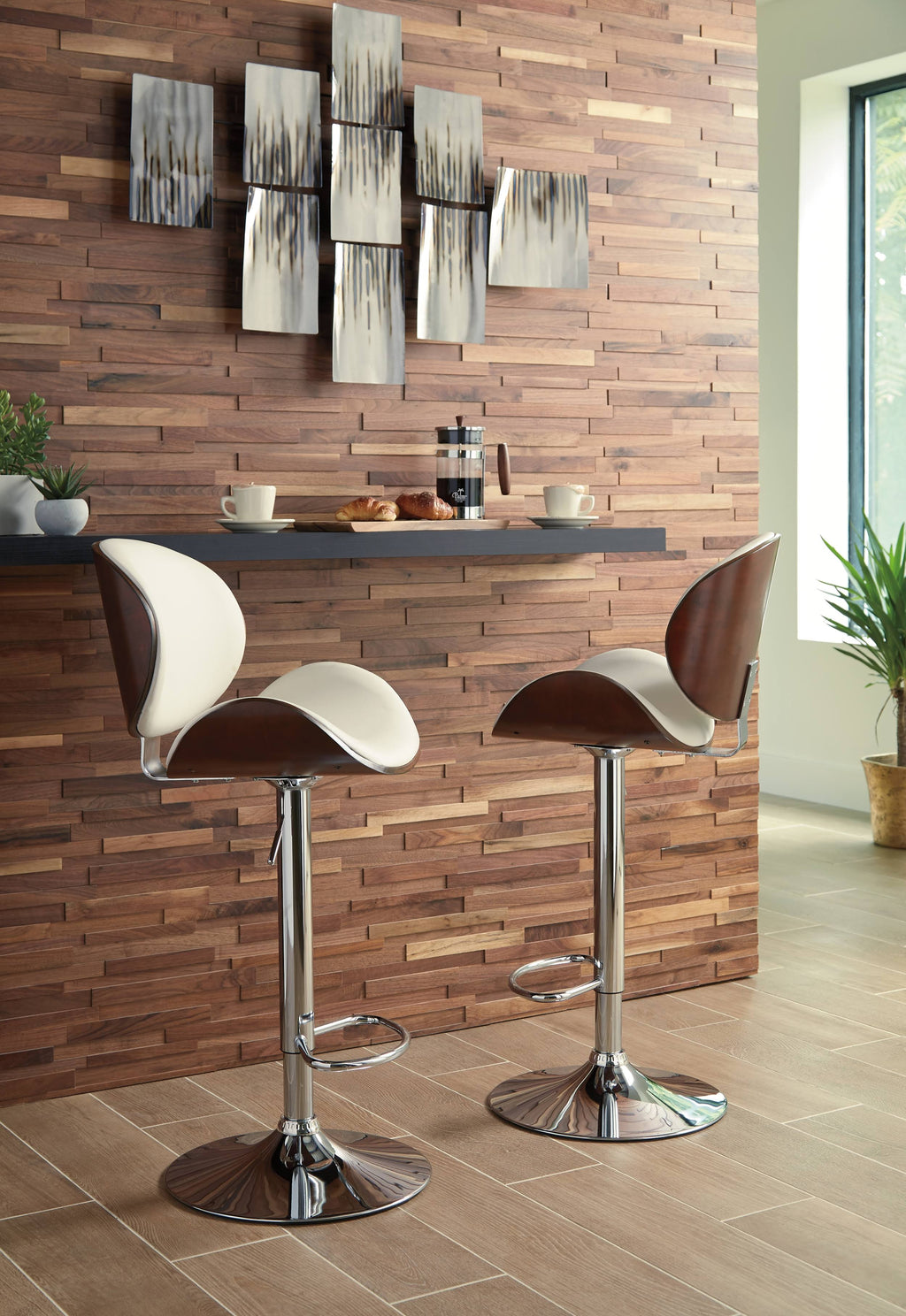 Tall Upholstered Swivel Barstool O318