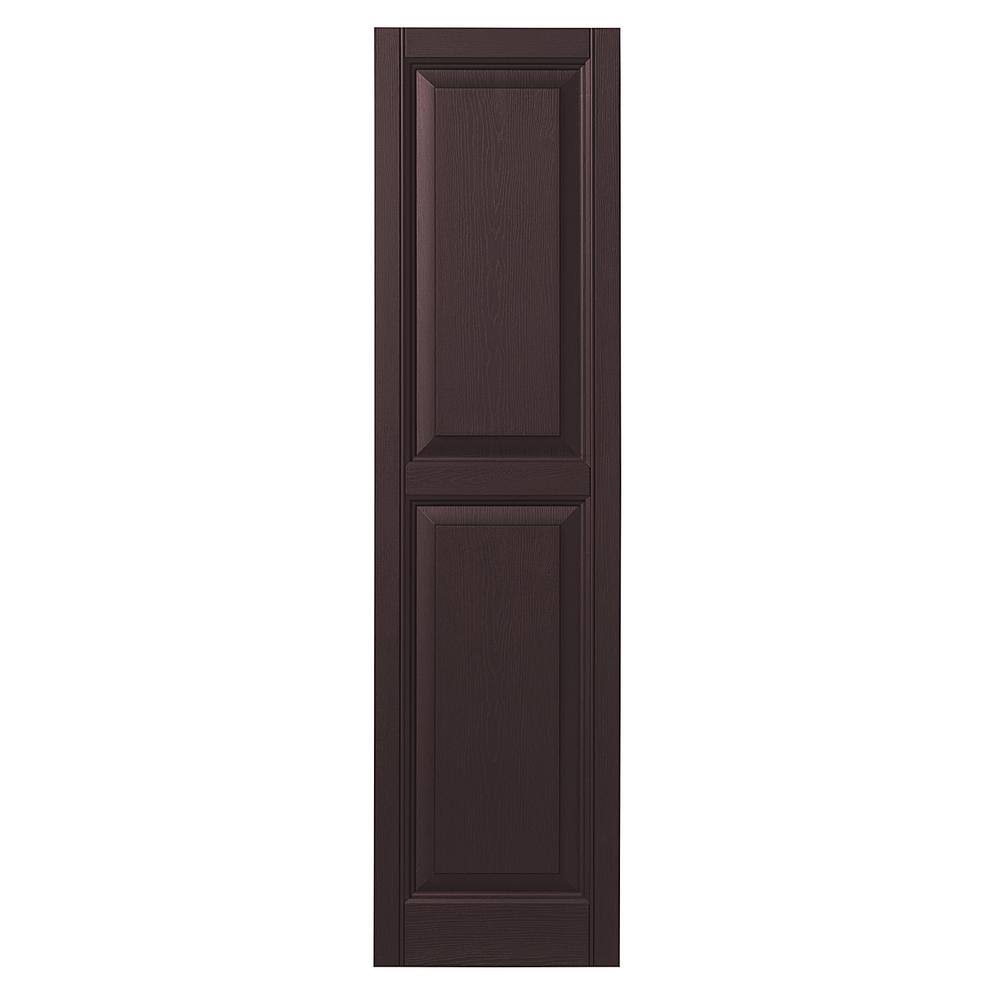 Raised Panel Shutter, Set of 2, 55 inch x 12 inch, Gray P421951