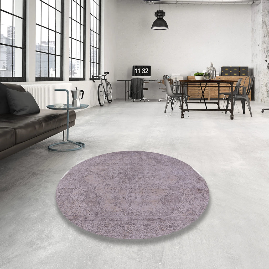 Silver Pink Rectangle Area Rug F305391