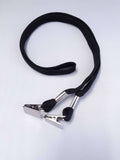 Black Double Clip Lanyards with Bulldog Clips T456656