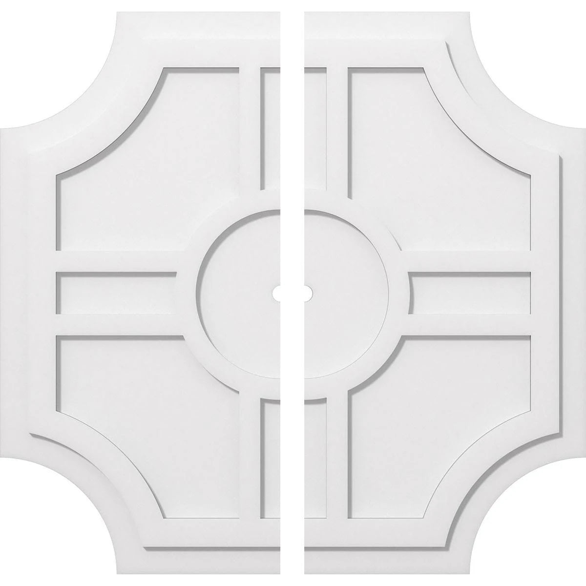 PVC Contemporary Ceiling Medallion Two Piece T8459
