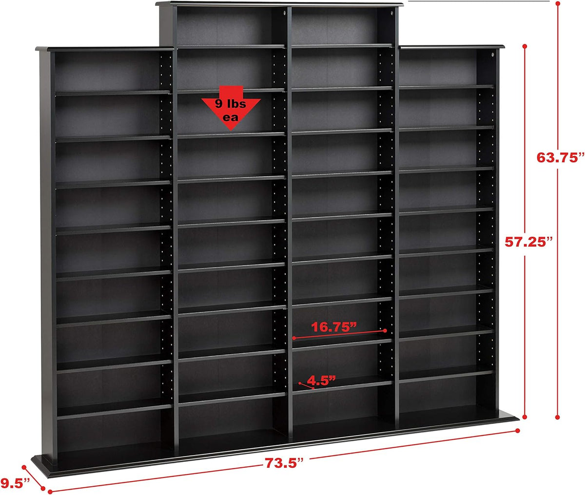 Black Wall Storage Cabinet H536