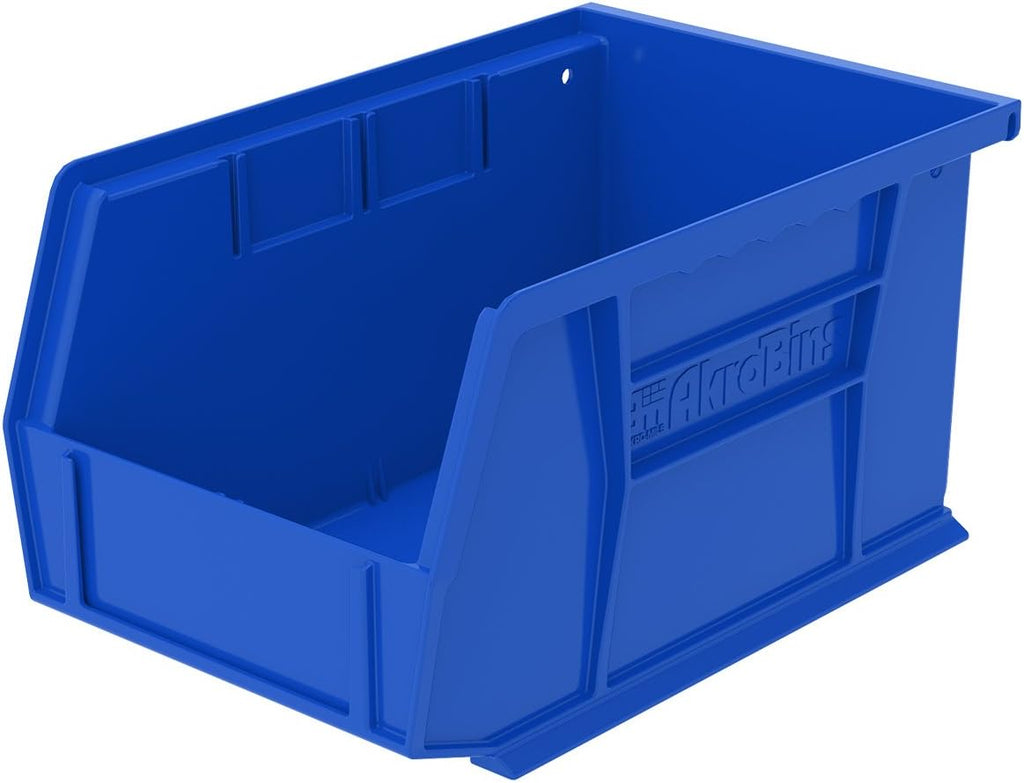 Plastic Storage Bin Hanging Stacking Containers, 9-Inch x 6-Inch x 5-Inch, Black, 12-Pack D74742