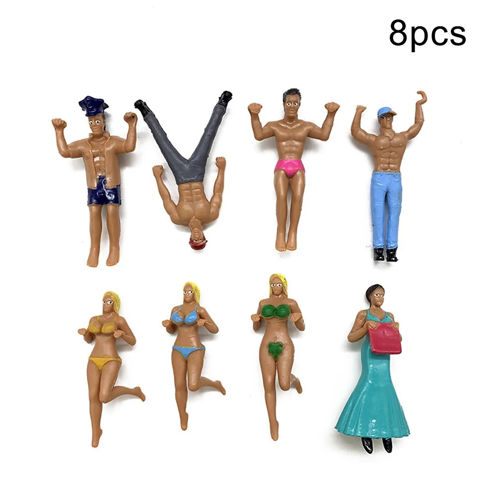 8Pcs Mini Simulated People Dollhouse Pendant Decor C32478