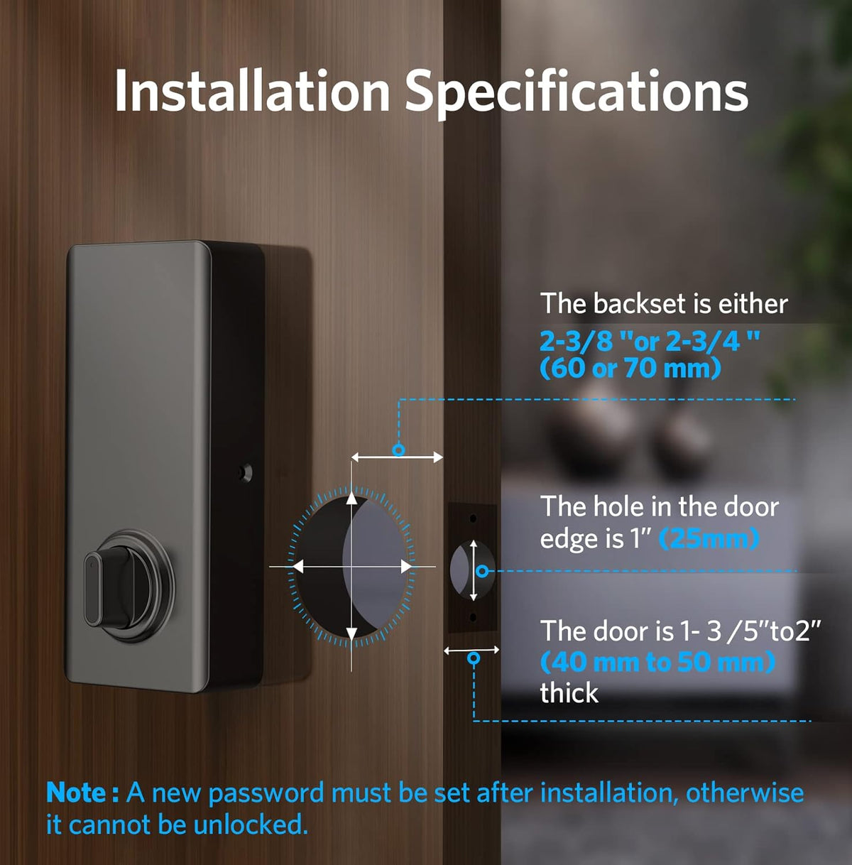 Keyless Entry Smart Deadbolt Lock with Bluetooth App, Electronic Keypad, IC Card, USB, Pack of 2 Z48953