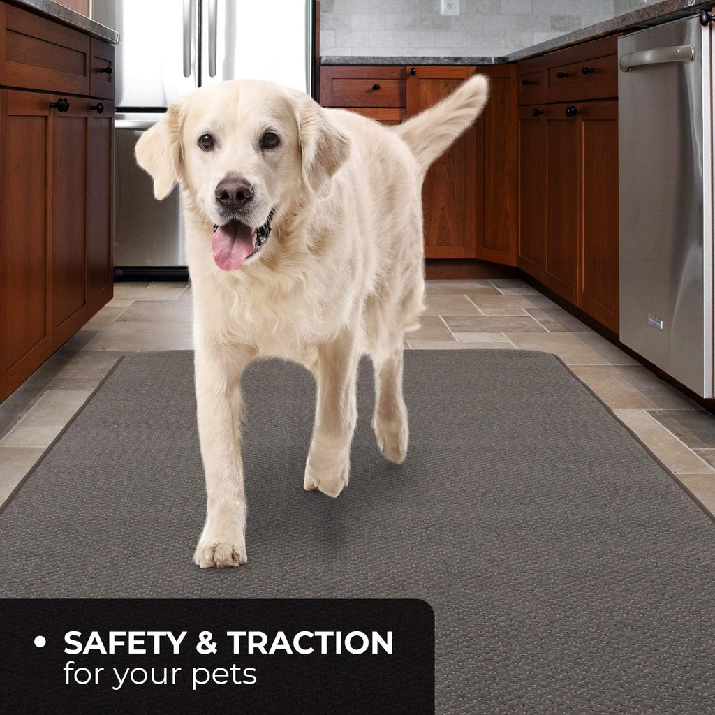 Gray Skid-Resistant Carpet Runner 16 Feet X 36 Inches A882073
