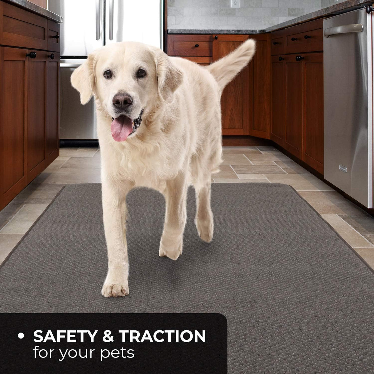 Gray Skid-Resistant Carpet Runner 16 Feet X 36 Inches A882073