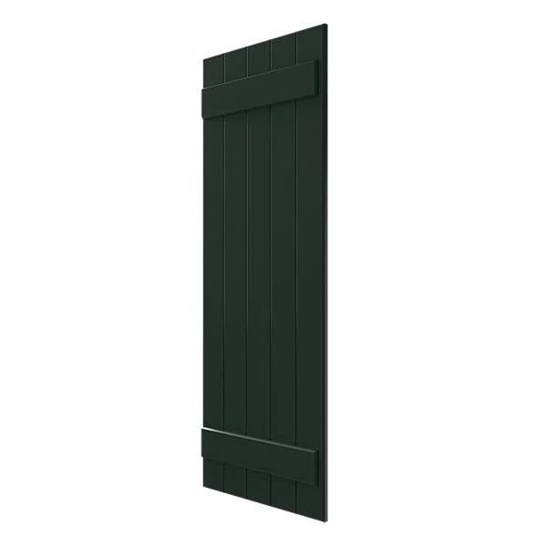 Chrome Composite Board-n-Batten Shutters (Per Pair) L448