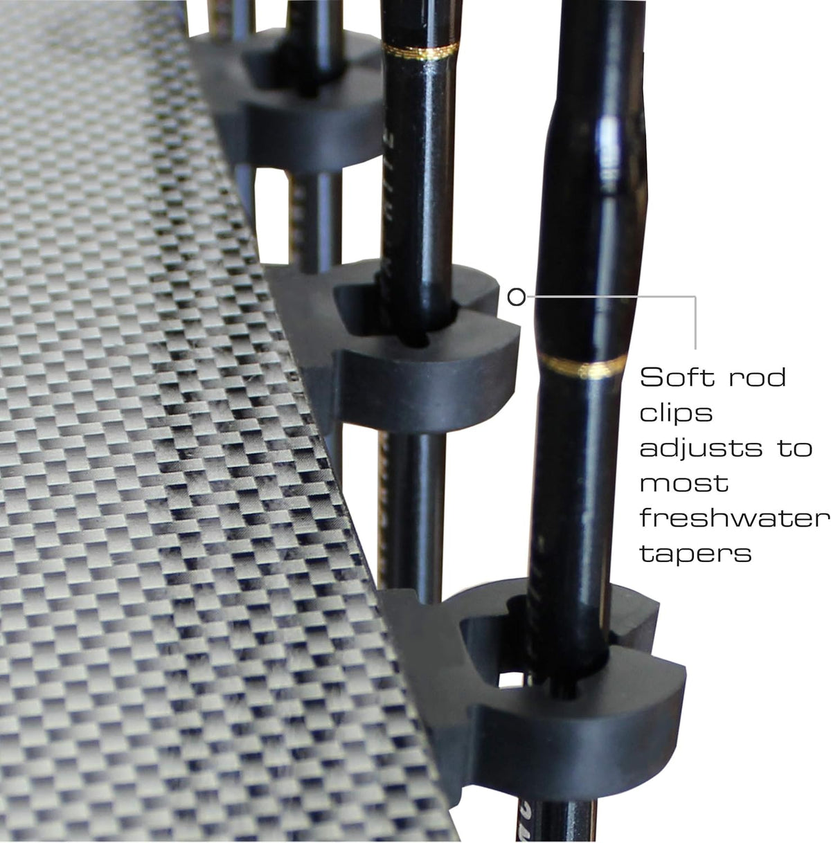 12 Fishing Rod Tackle Cart, Black, Pack of 2 E3960