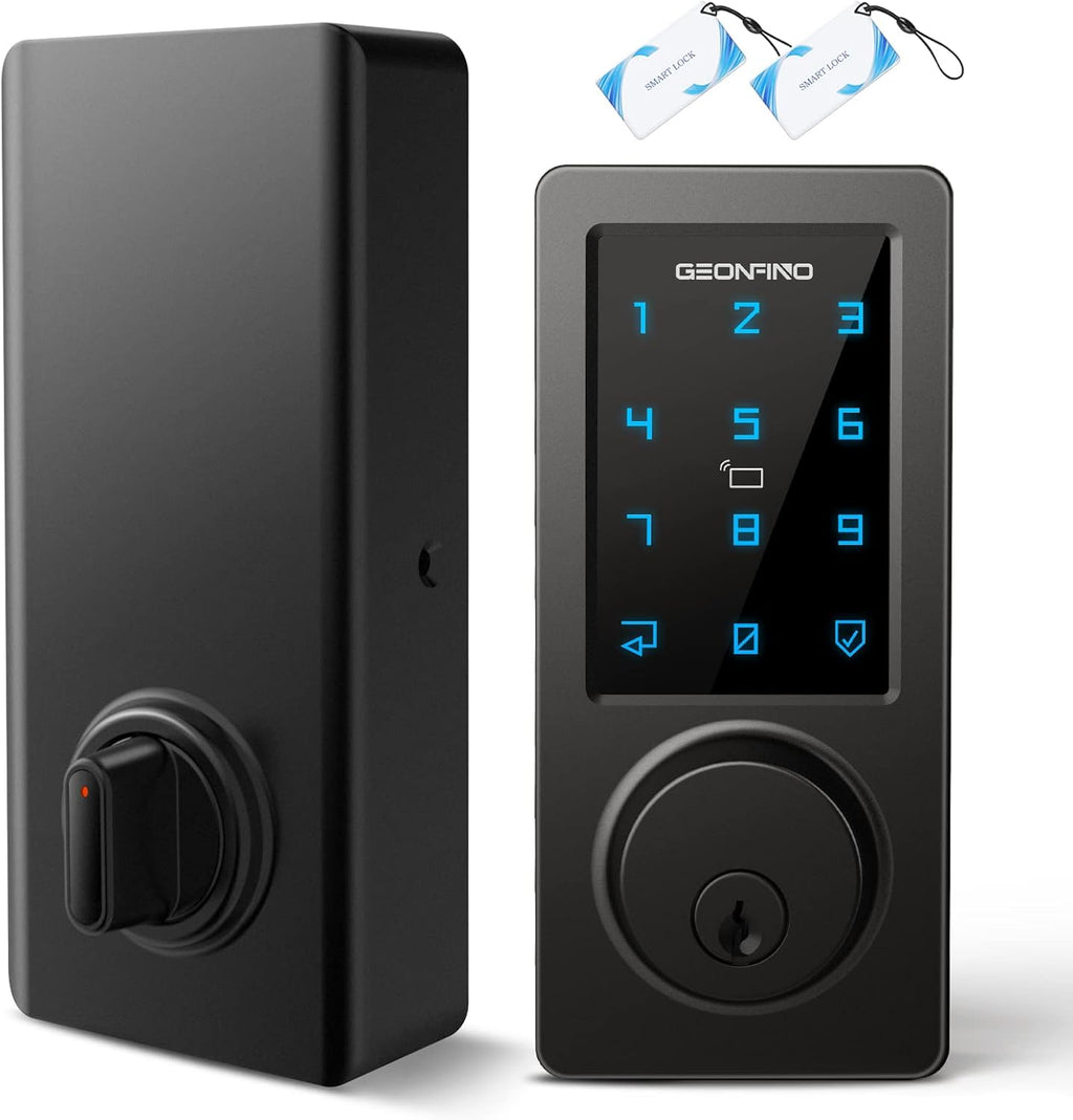 Keyless Entry Smart Deadbolt Lock with Bluetooth App, Electronic Keypad, IC Card, USB, Pack of 2 Z48953