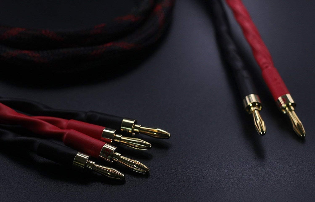 Bi-Wire Speaker Cable with Banana Plugs, 1pair Set, 2.5M X649858