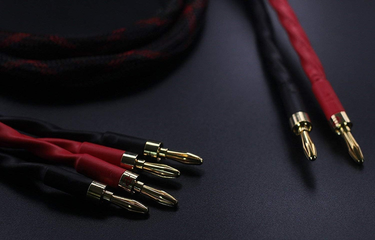 Bi-Wire Speaker Cable with Banana Plugs, 1pair Set, 2.5M X649858