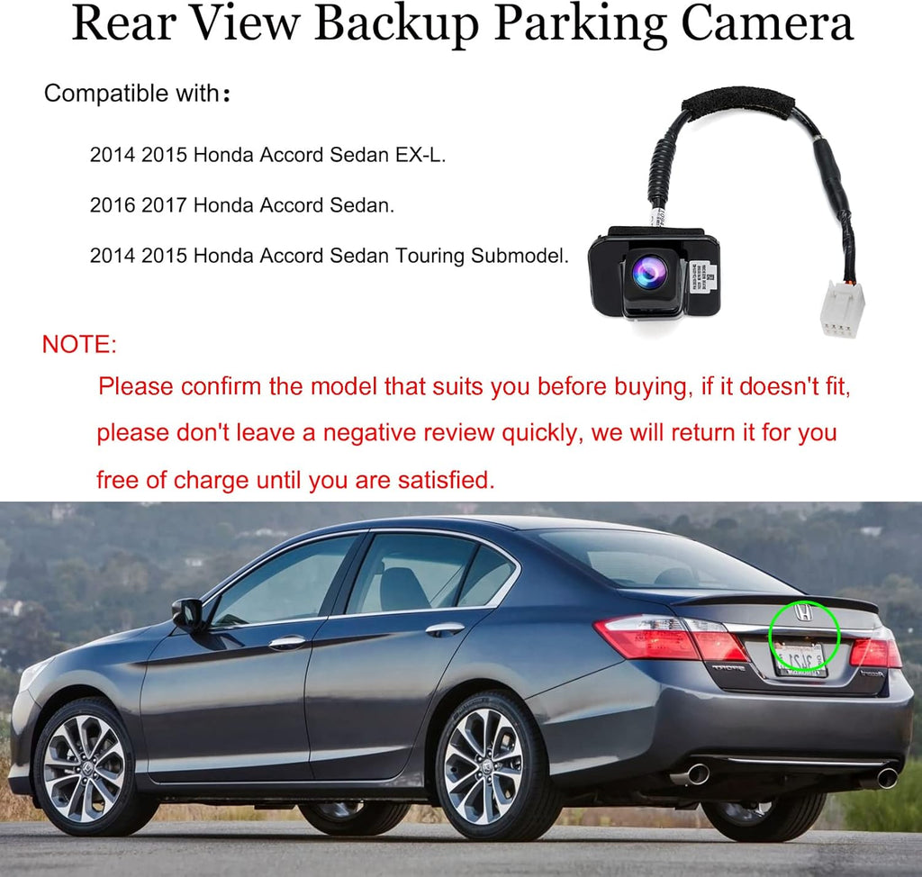 Rear View Backup Camera for Honda Accord Sedan 2014 2015 2016 2017 I8938