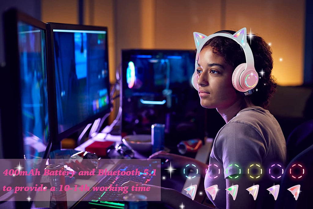 Wireless Bluetooth Gaming Headphones with Microphone X374