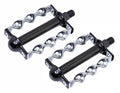 Black and Chrome Flat Pedals for Cruiser, BMX, Lowrider, Trike H3496