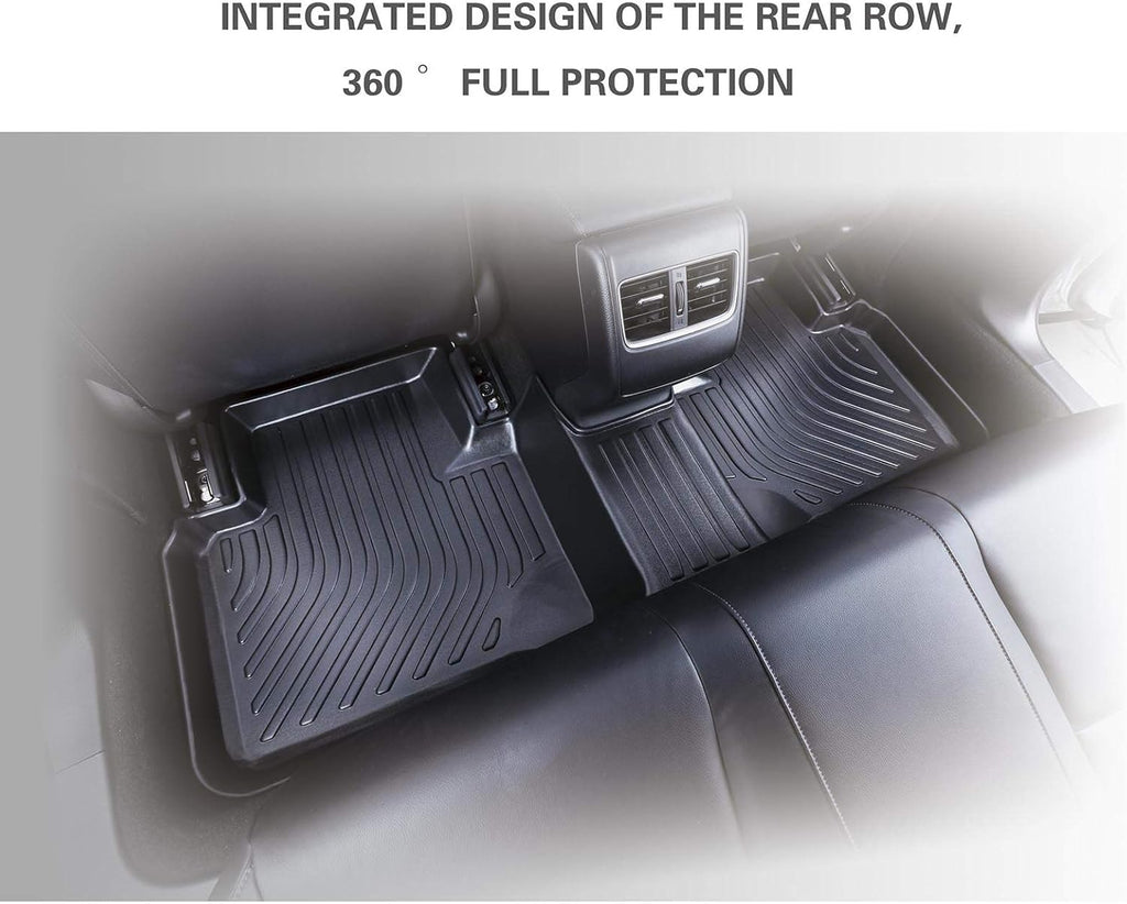 Black Waterproof Rubber Car Mats Front & Rear B121