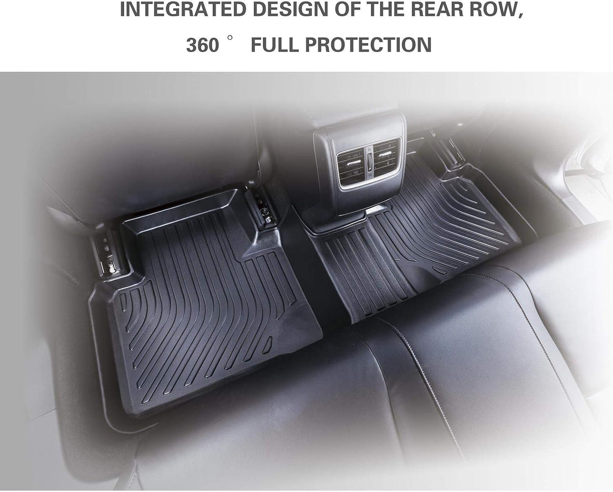 Black Waterproof Rubber Car Mats Front & Rear B121