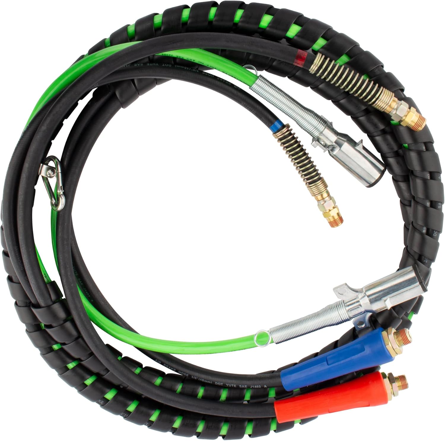 15 Ft. 3-in-1 ABS Electrical and Rubber Air Line Hose Assemblies for Semi Truck Tractor Trailer G747