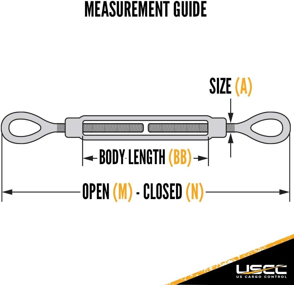 5/8 Inch x 12 Inches Galvanized Eye and Eye Turnbuckles X8984