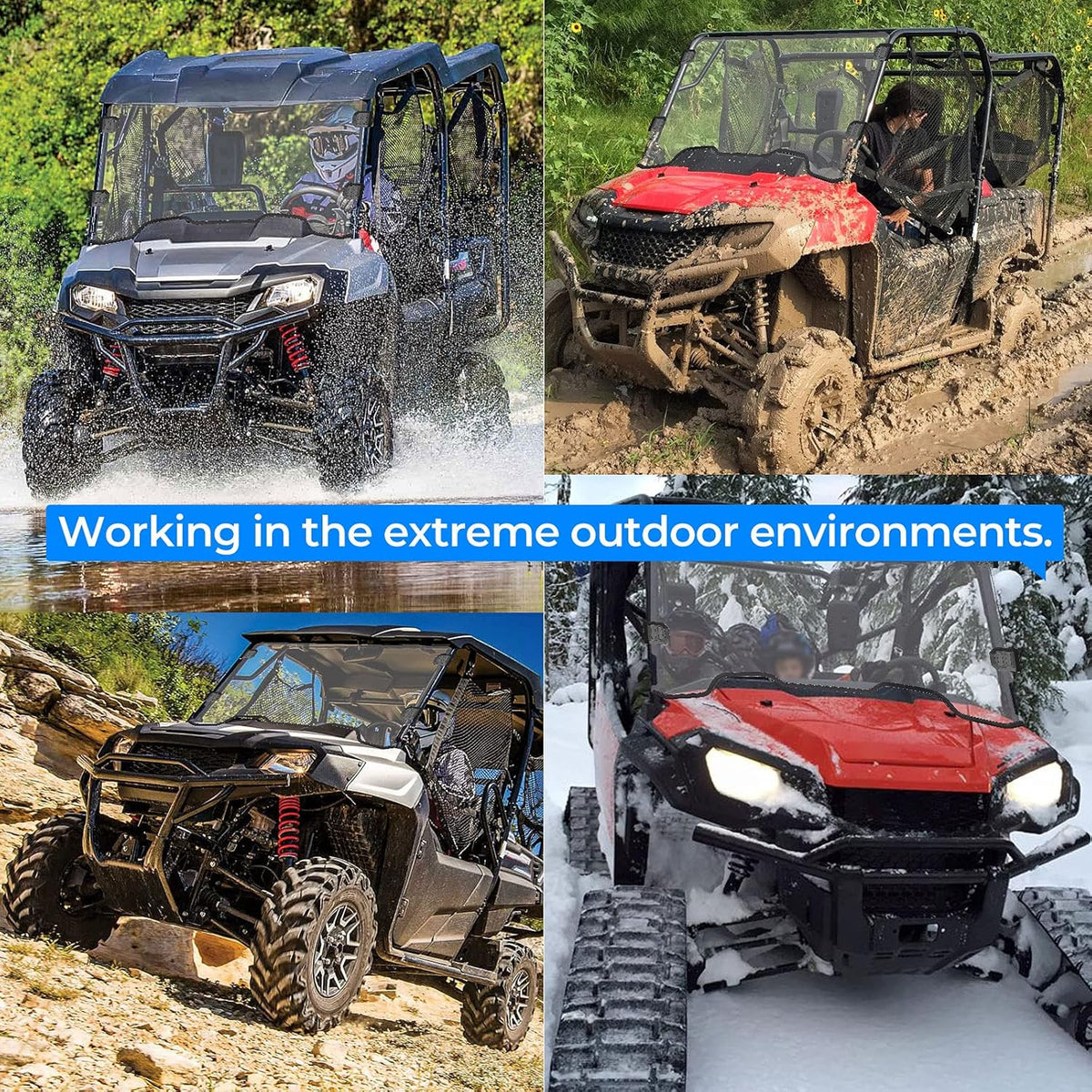 Polycarbonate Clear Windshield Compatible with Pioneer 700 M77480