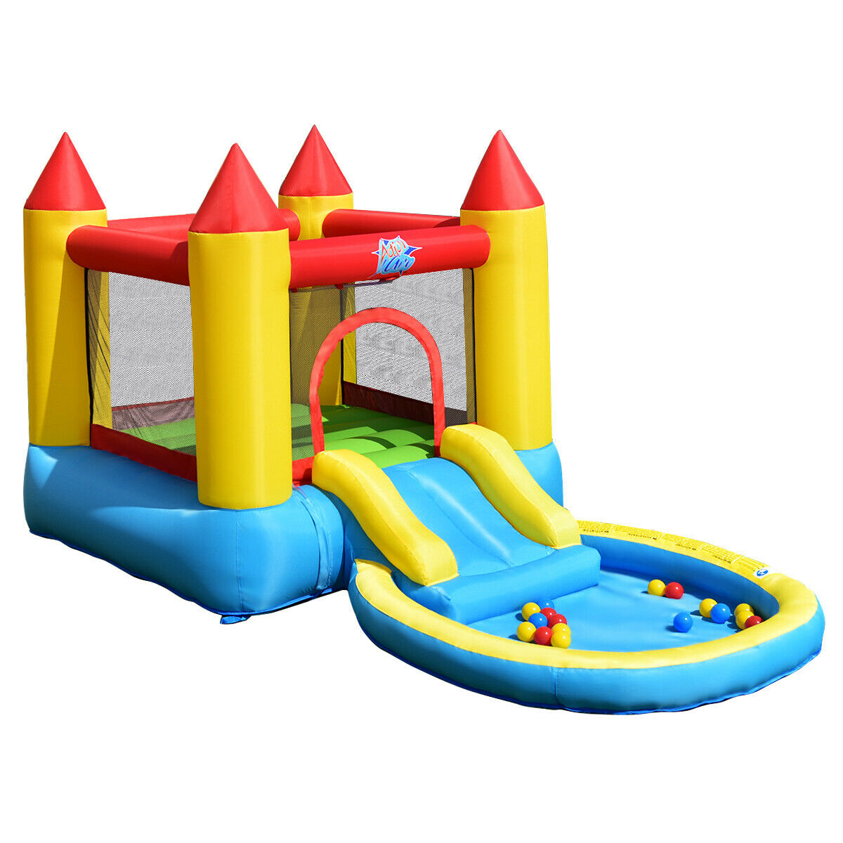 Inflatable Bounce House with Pool and 480W Blower Y5358