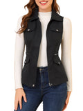 Zip Up Sleeveless Utility Vest G664057