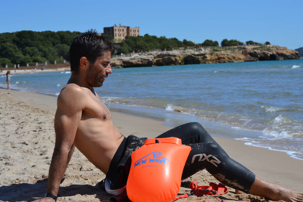 Swim Buoy Drybag for Open Water Swimmers, 20 Liter Orange PVC R1323
