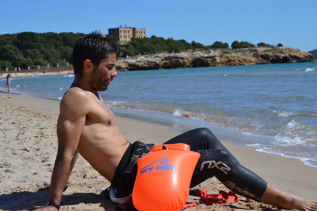 Swim Buoy Drybag for Open Water Swimmers, 20 Liter Orange PVC R1323