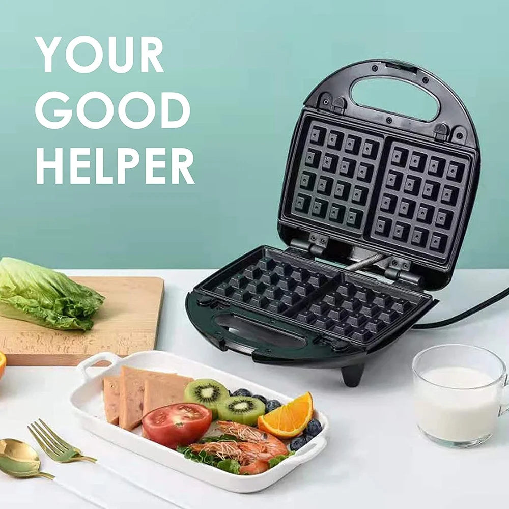 Stainless Steel Electric Baking Pan Sandwich Waffle Maker F639420