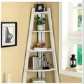 White Corner Bookcase B5807