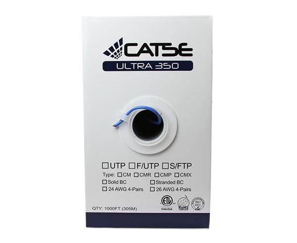 Cat5e Unshielded Bulk Ethernet Cable, UTP, 24 AWG Gray E896