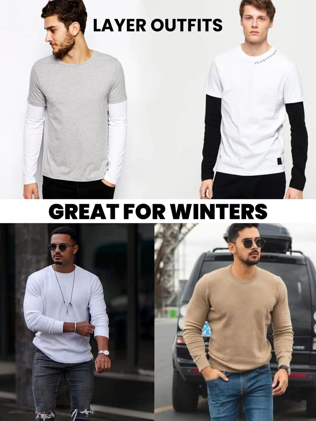 3-Pack Men's Long Sleeve Thermal Shirts M25302