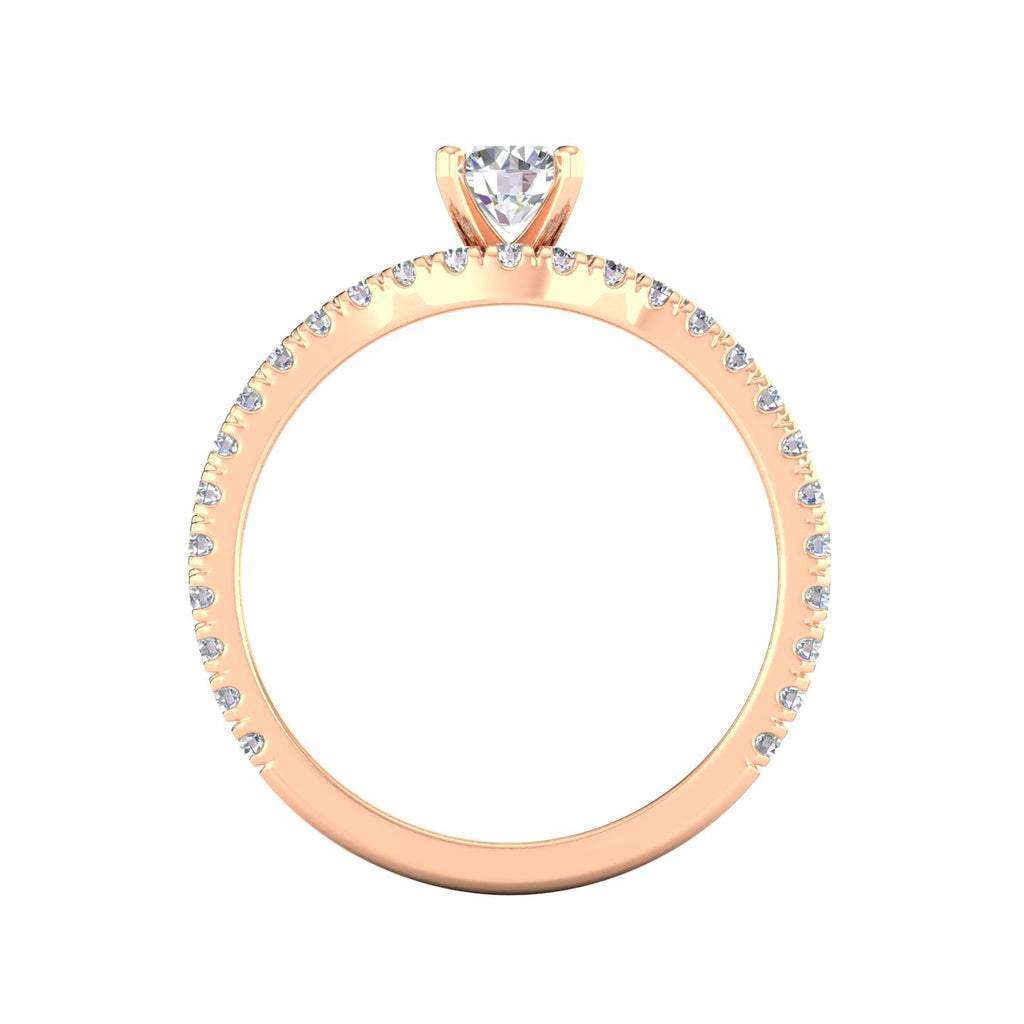 10k Rose Gold Solitaire Ring O783