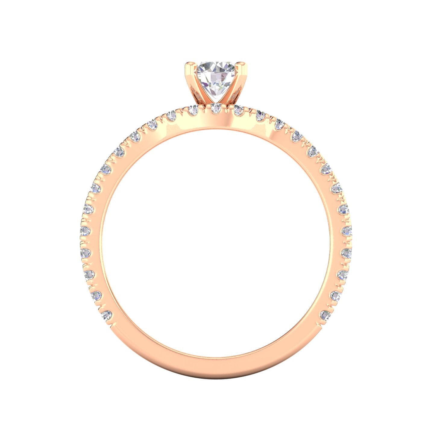 10k Rose Gold Solitaire Ring O783