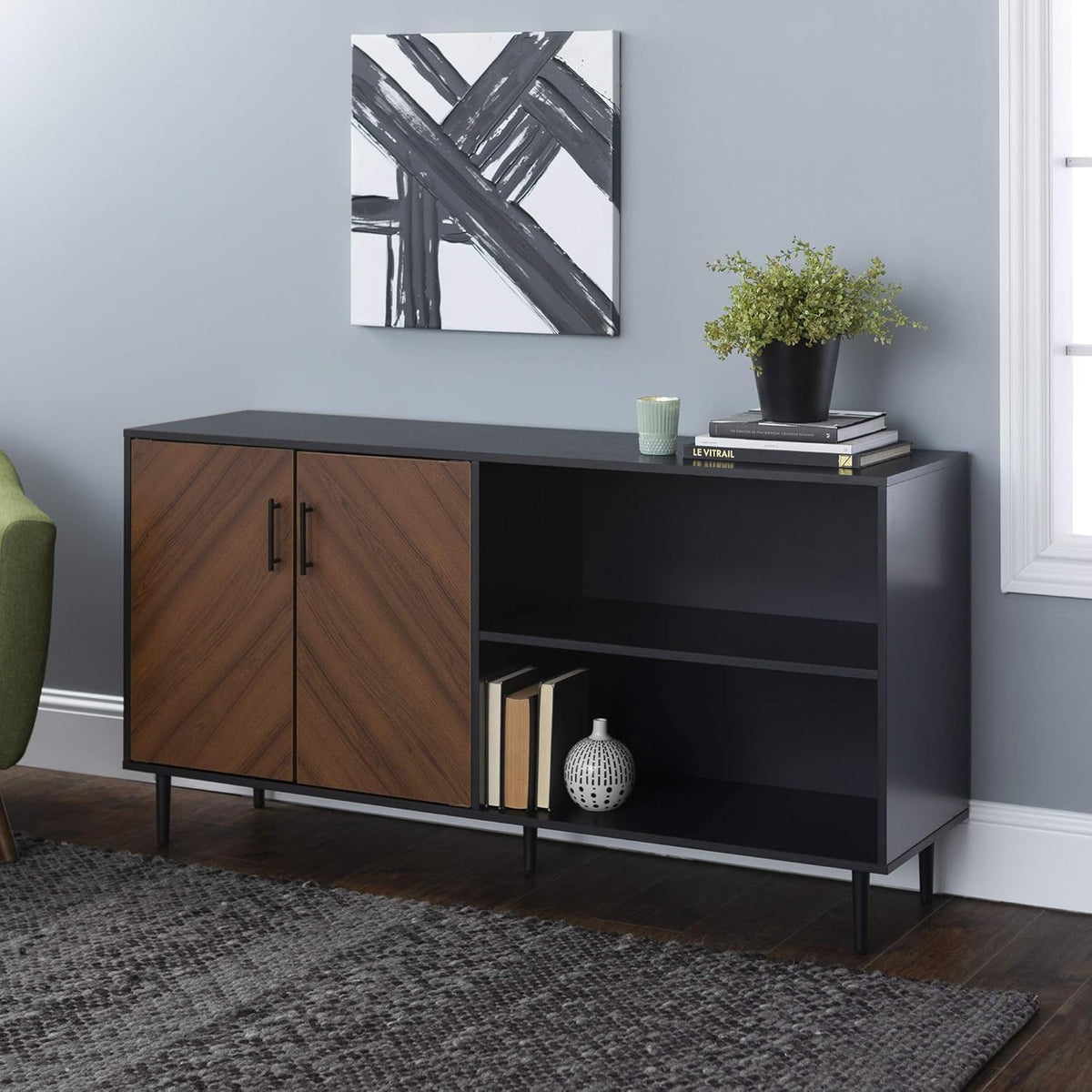 White 2 Door Accent Cabinet E72469
