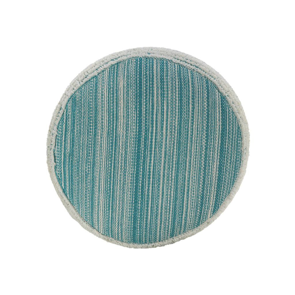 Coral Textured Distressed Pouf Q72392