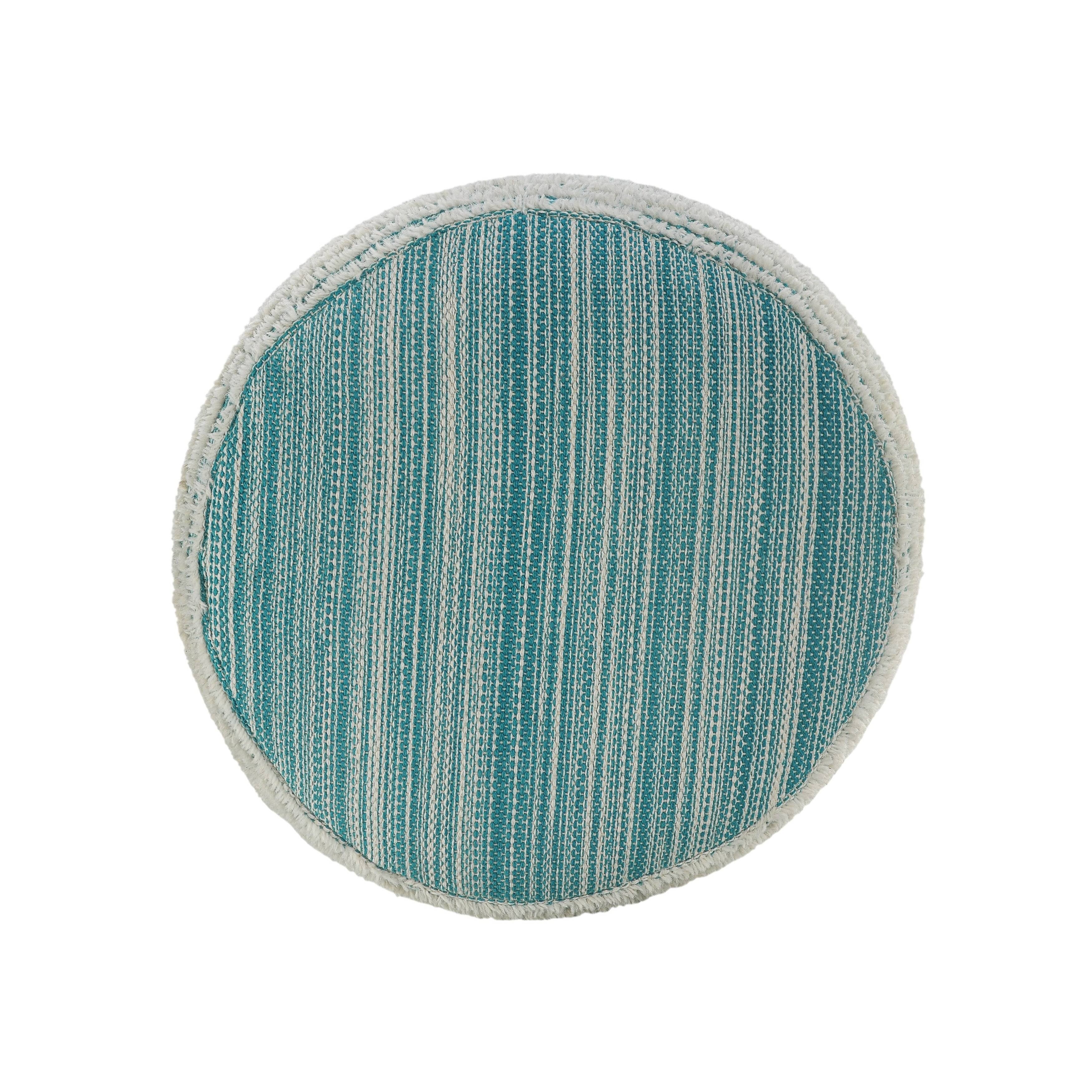 Coral Textured Distressed Pouf Q72392