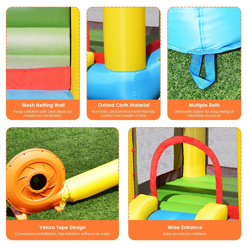 Inflatable Bounce House with Pool and 480W Blower Y5358