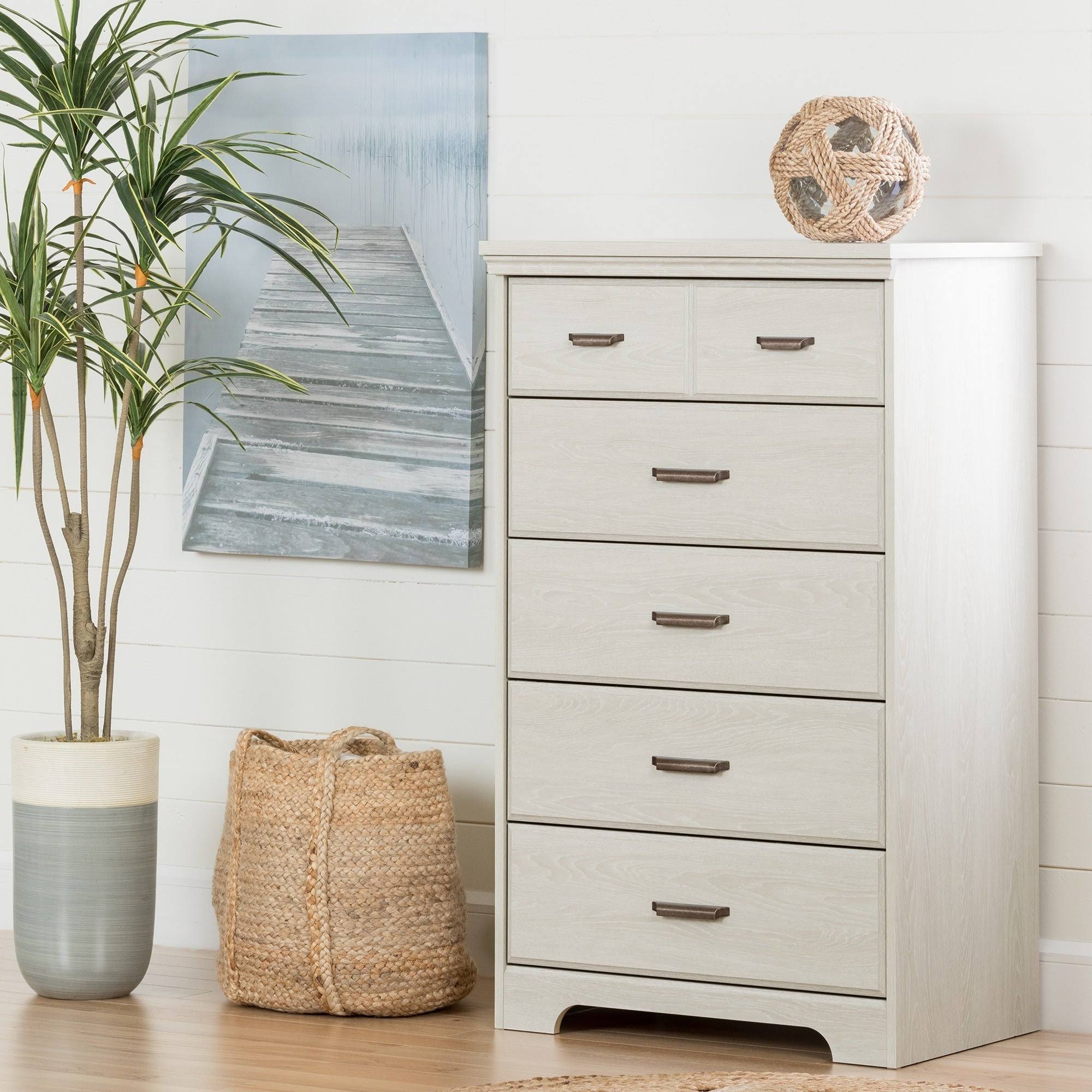 Rubbed Black 5-Drawer Chest G904415