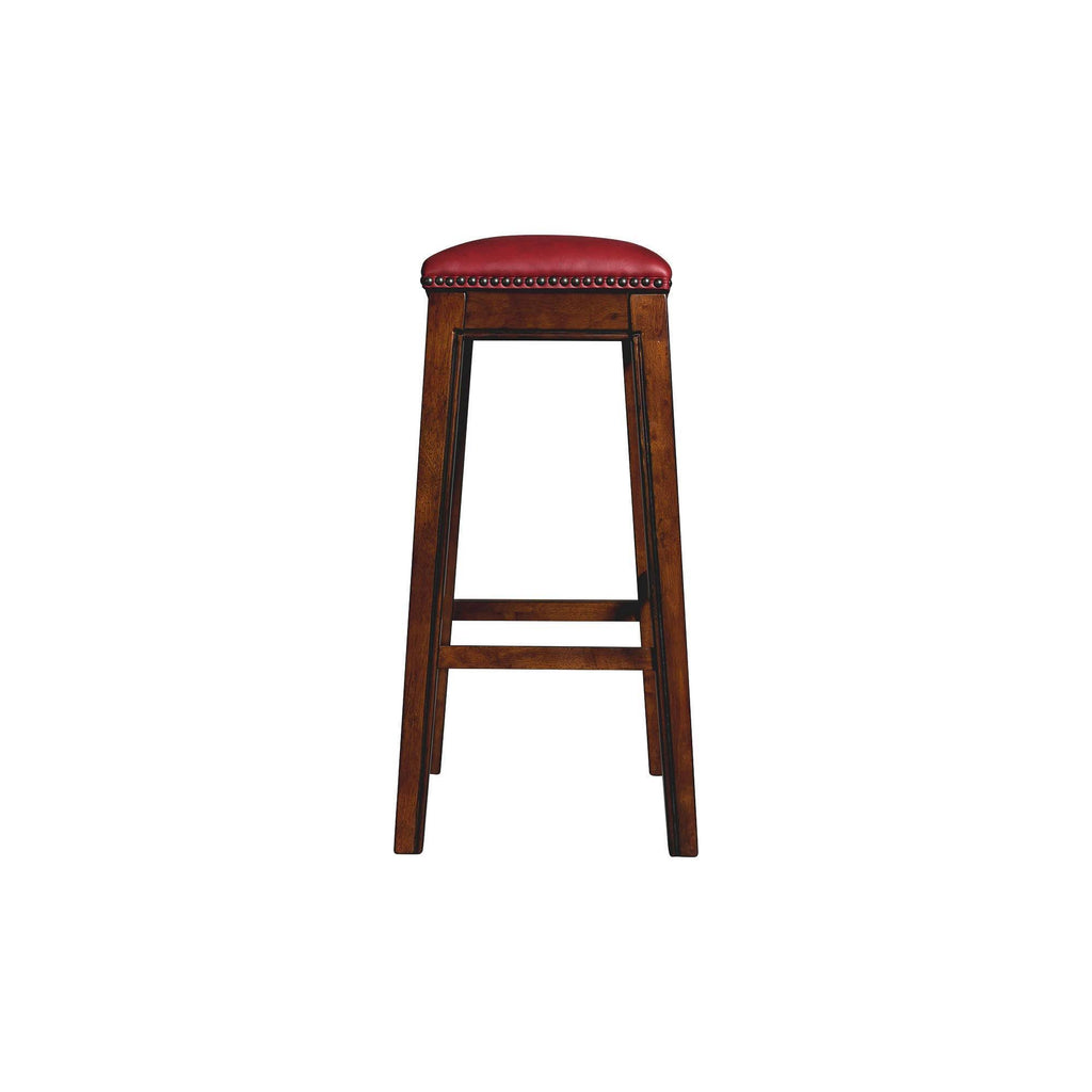 Red Backless Bar Stool Q7457