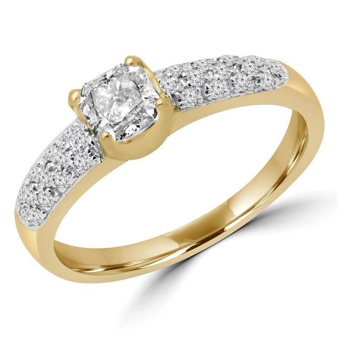 14K Yellow Gold Radiant Diamond Solitaire Engagement Ring B170808