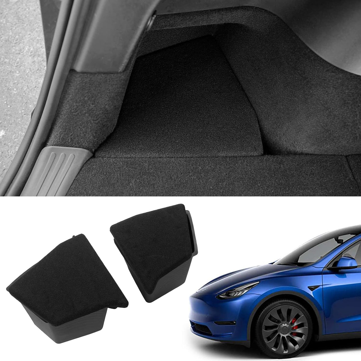 Tesla Model Y Rear Trunk Organizer Storage Box Side Storage Packets Trunk Bins V937