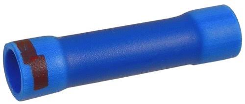 16-14 AWG to 22-18 AWG Blue with Red Stripe Step Down Butt Connector 100 per Package N24236