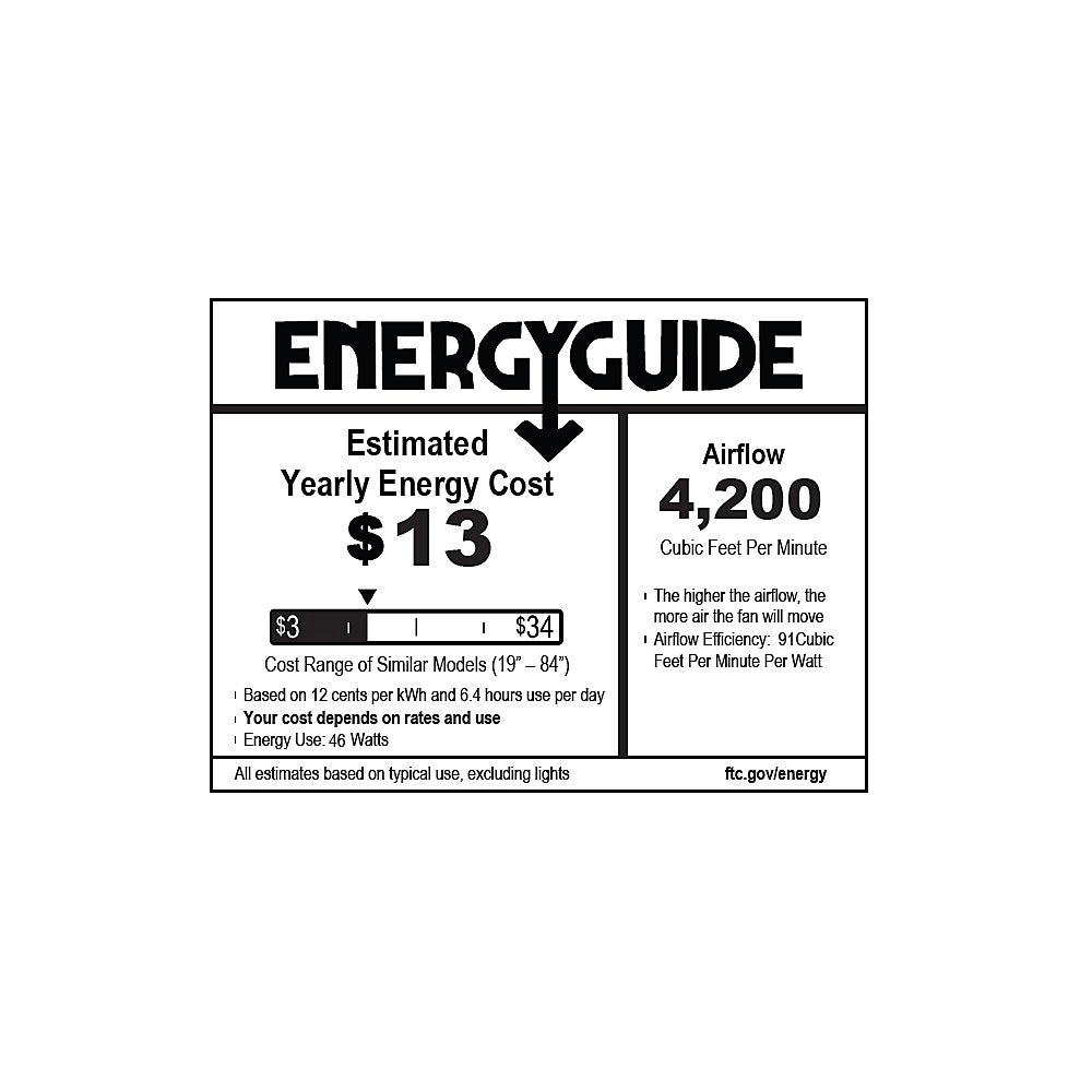 54 in. Charthouse Onyx Bengal Ceiling Fan R6373