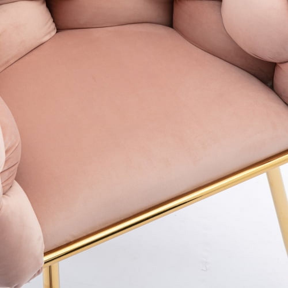 Pink Velvet Single Sofa Chair Set Of 2 L362801