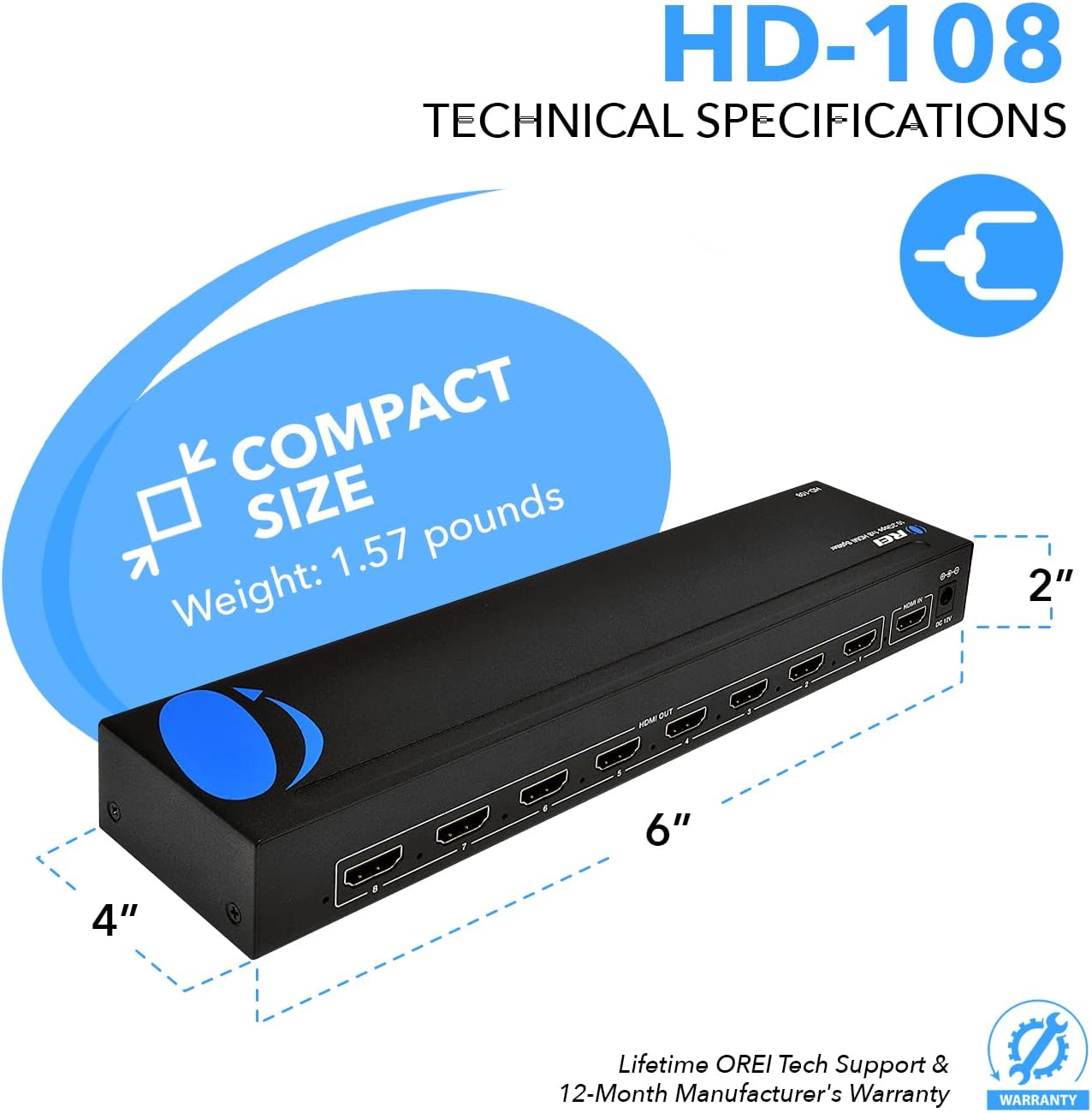 1x8 HDMI Splitter S35412