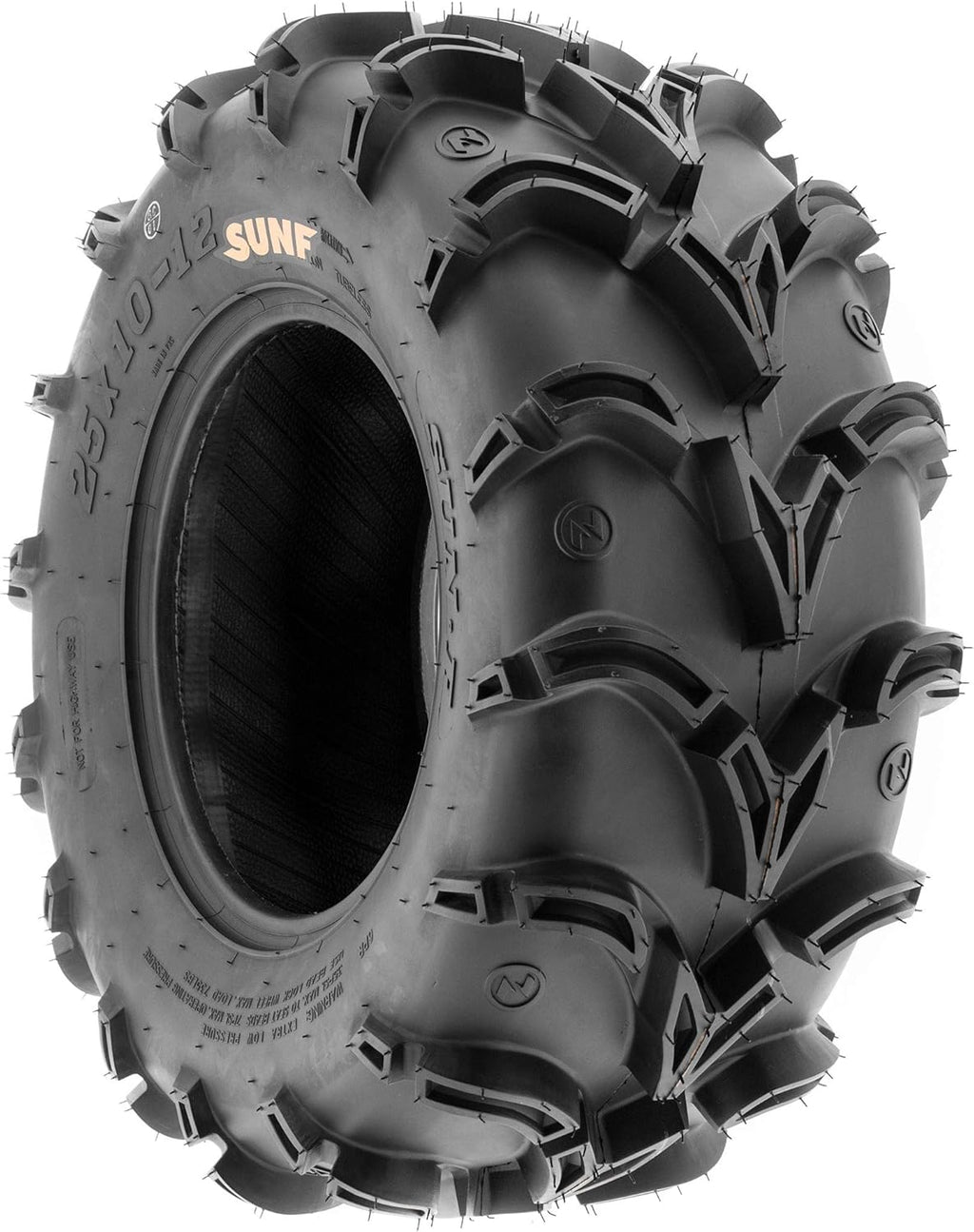 Pair of 2 ATV UTV Deep Mud Terrain Tires, 6 PR, Tubeless O682702