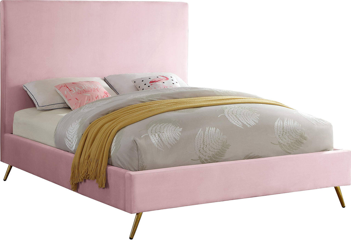 Pink Velvet Full Bed Q951150